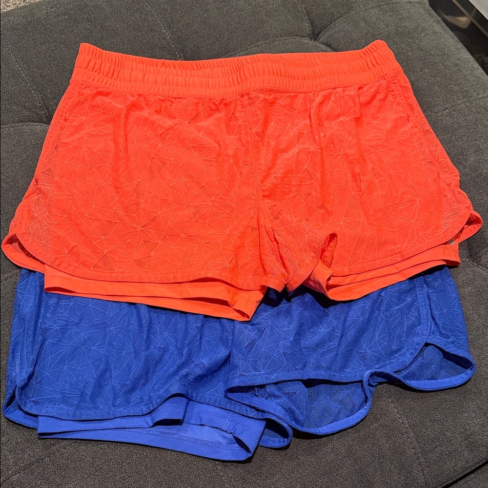 Orange and Blue Athletic Shorts-Set of 2